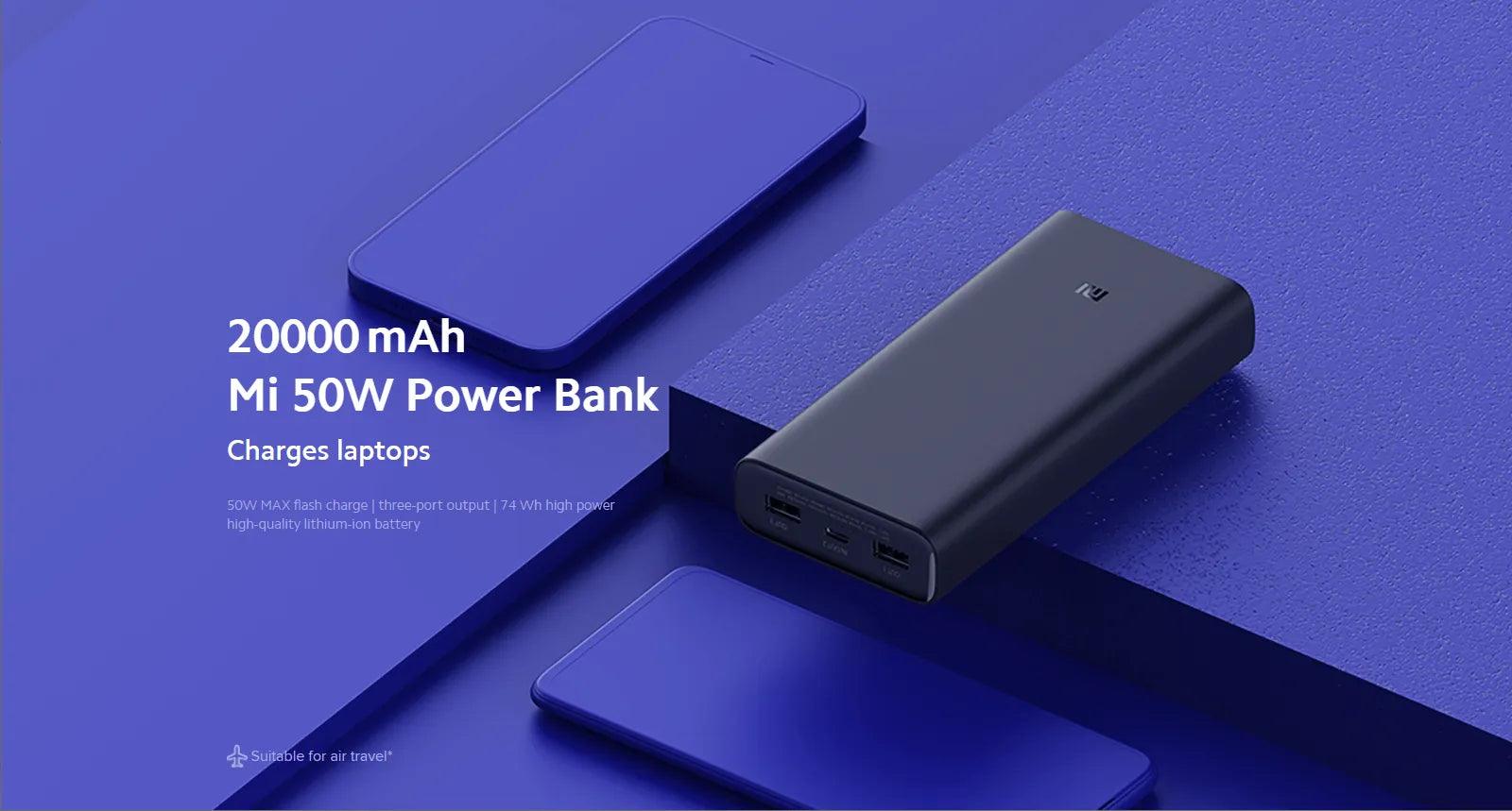 Mi 50w Power Bank 20000mAh, Charge Laptops - XIAOMI HOME KENYA OFFICIAL AUTHORIZED STORE