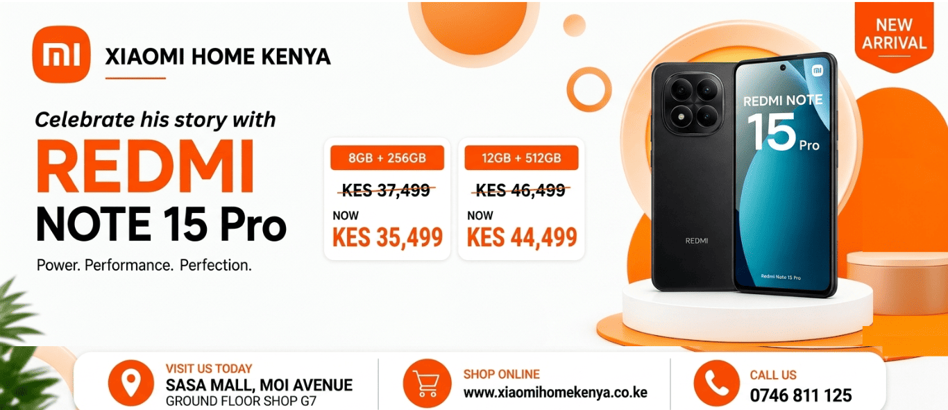 Redmi Note 15 Pro price in Kenya June 2026, 8+256GB and 12+512GB Variants