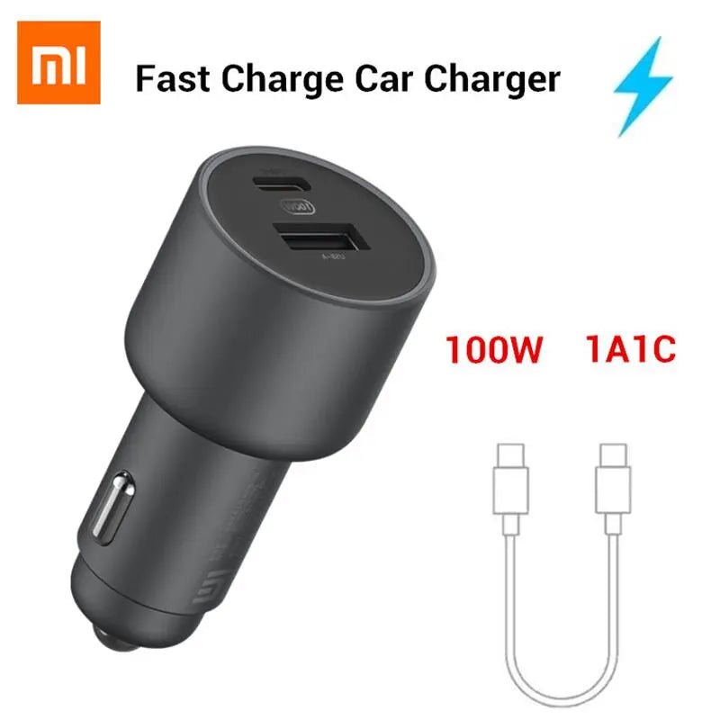 Xiaomi 100W Car Charger with Dual USB Quick Charge - XIAOMI HOME KENYA OFFICIAL AUTHORIZED STORE