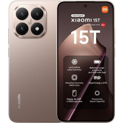 Xiaomi 15T 5G Front and Back View With Detailed Product Specs