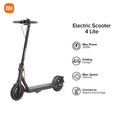 Xiaomi Electric Scooter 4 Lite Black - XIAOMI HOME KENYA OFFICIAL AUTHORIZED STORE